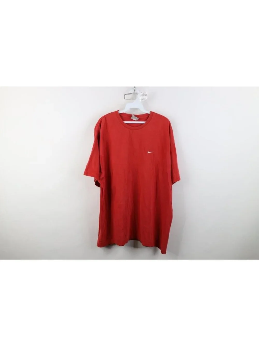 Vintage Y2K Nike Mens XL Distressed Travis Scott Mini Swoosh Cotton T-Shirt Red